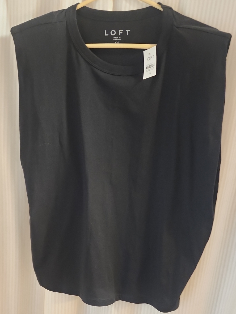 LOFT Black Padded-Shoulder Muscle Tee